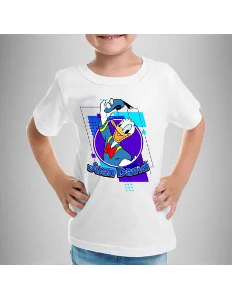 camiseta dibujos animados personalizada para niños con nombre y edad