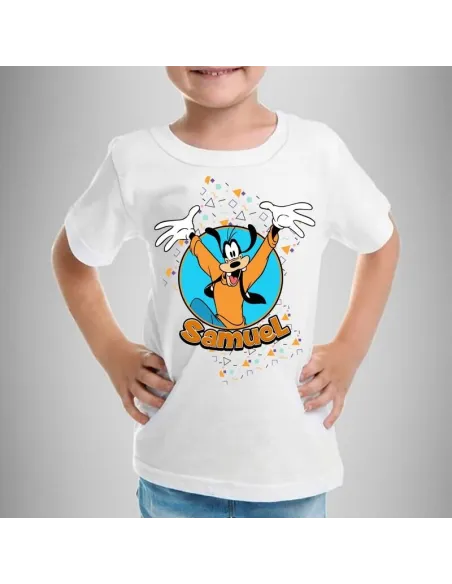 camiseta dibujos animados personalizada para niños con nombre y edad