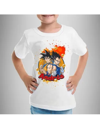 camiseta dibujos animados personalizada para niños con nombre y edad