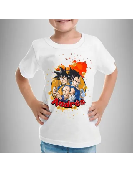 camiseta dibujos animados personalizada para niños con nombre y edad
