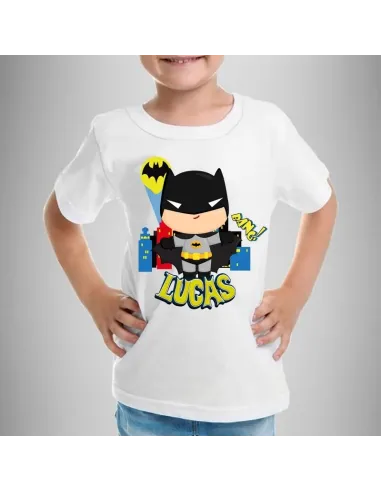 camiseta dibujos animados personalizada para niños con nombre y edad