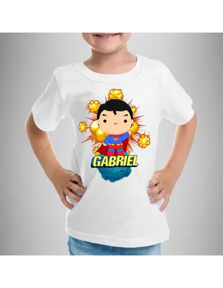 camiseta dibujos animados personalizada para niños con nombre y edad
