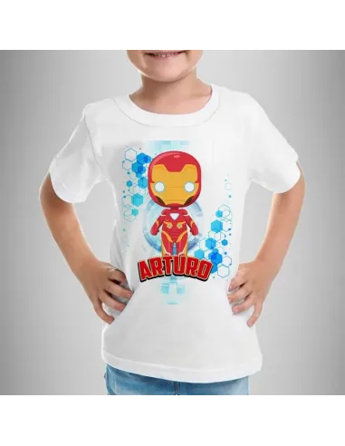 camiseta dibujos animados personalizada para niños con nombre y edad