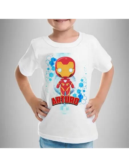 camiseta dibujos animados personalizada para niños con nombre y edad