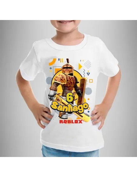 camiseta dibujos animados personalizada para niños con nombre y edad