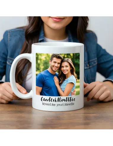 Taza Blanca Personalizada con Foto y Texto