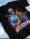 Camiseta Dad Rocks con diseño exclusivo para papás rockeros