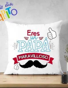 Cojín Eres un Papá Maravilloso frontal