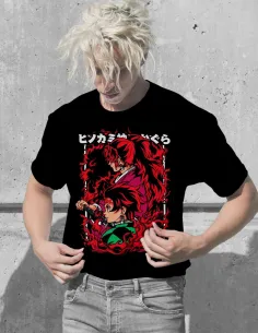 Camiseta Pilar del Sol con diseño inspirado en Rengoku – Demon Slayer 2