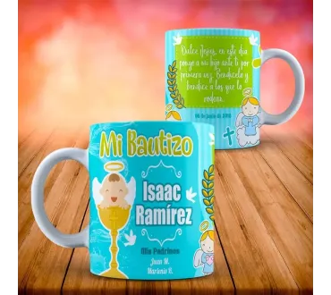 Taza mi Bautizo – Personalizada con Texto