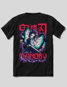 Camiseta Pilar del Insecto con mariposas y detalles suaves – Kimetsu no Yaiba