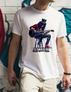 Detalle del estampado DTF semitono Guns N' Roses 2
