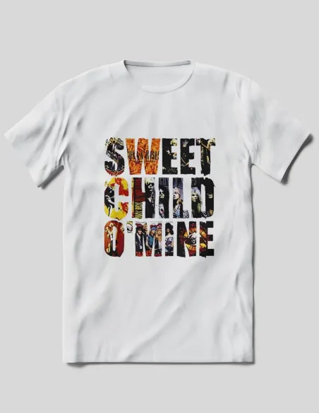 Camiseta Sweet Child O'Mine blanca estampada