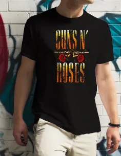 Camiseta negra Guns N' Roses estampada 2