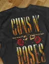 Camiseta negra Guns N' Roses estampada