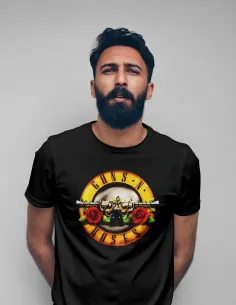 Camiseta negra Guns N' Roses estampada 2