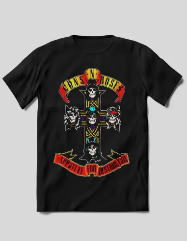 Camiseta diseño calaveras Guns N' Roses
