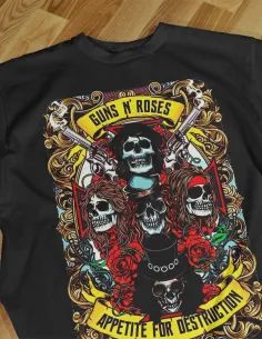 Camiseta Guns N' Roses Appetite For Destruction negra