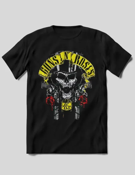 Camiseta banda Guns diseño retro