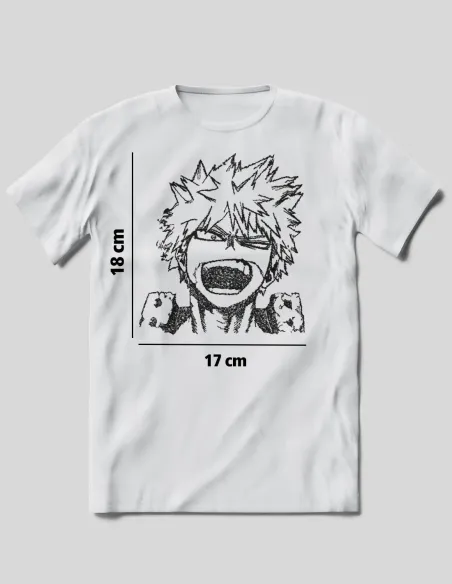 Camiseta Bordada Katsuki Bakugo Medidad