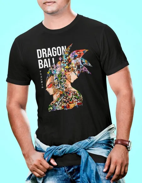 Camiseta Dragon Ball Z diseño DTF Semitono