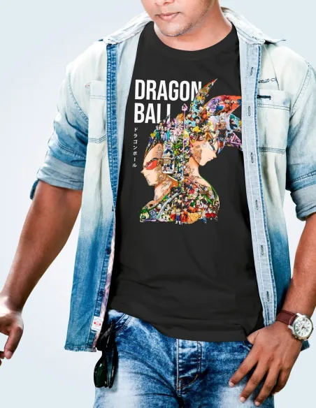 Detalle de impresión DTF en Camiseta Dragon Ball Z