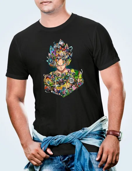 Camiseta Dragon Ball Z diseño DTF Semitono