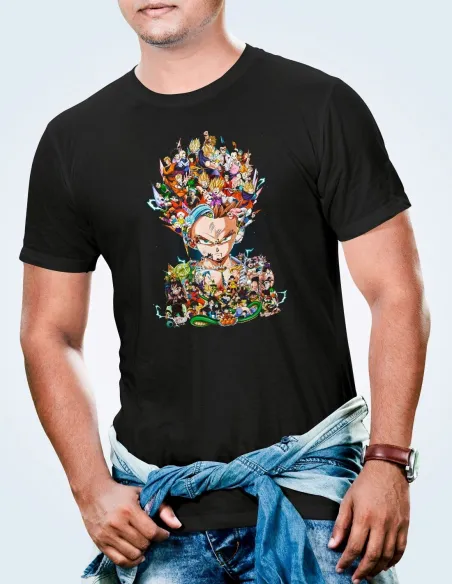 Camiseta Dragon Ball Z diseño DTF Semitono