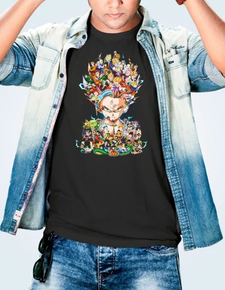 Camiseta Dragon Ball Z diseño DTF Semitono
