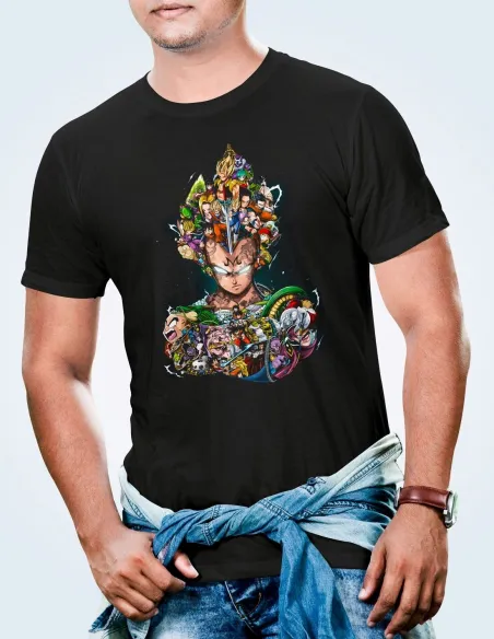 Camiseta Dragon Ball Z diseño DTF Semitono