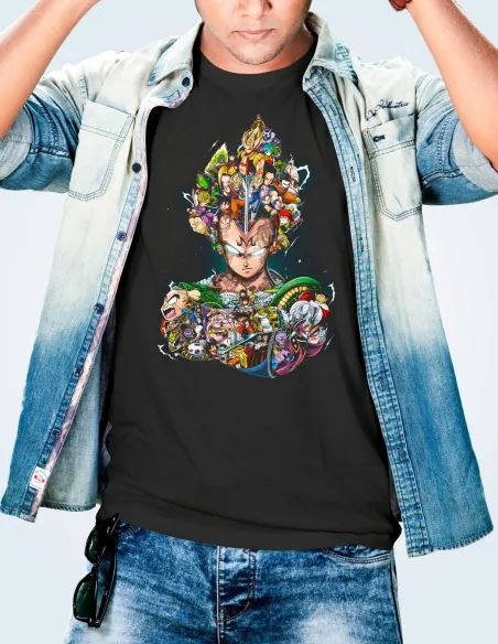 Camiseta Dragon Ball Z diseño DTF Semitono