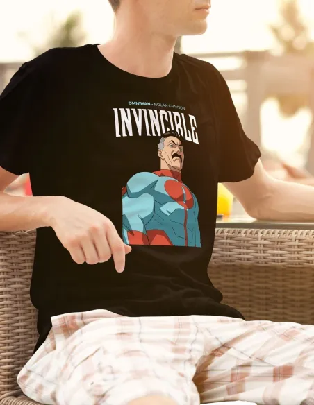 Camiseta Marvel Invincible con diseño DTF semitono en algodón 100%