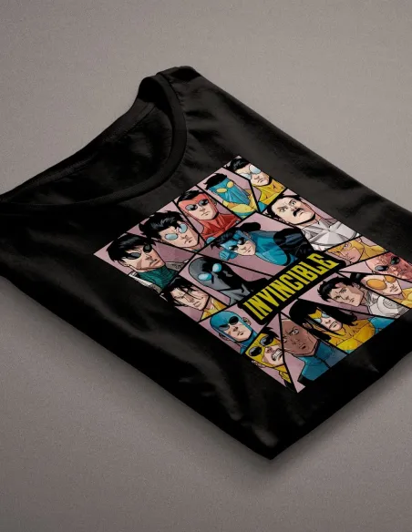 Camiseta Marvel Invincible con diseño DTF semitono en algodón 100%