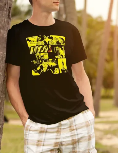 Camiseta Marvel Invincible con diseño DTF semitono en algodón 100%