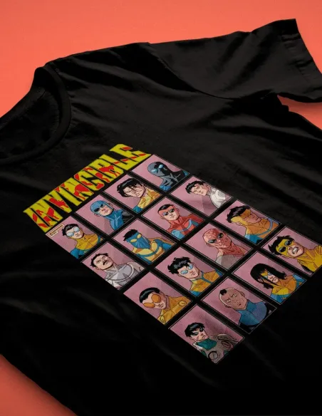 Camiseta Marvel Invincible con diseño DTF semitono en algodón 100%