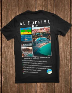 Estampado DTF semitono de Al Hoceima en camiseta Amazigh