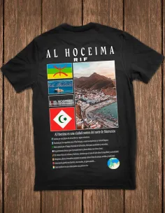 Estampado DTF de Al Hoceima con bandera rifeña en camiseta