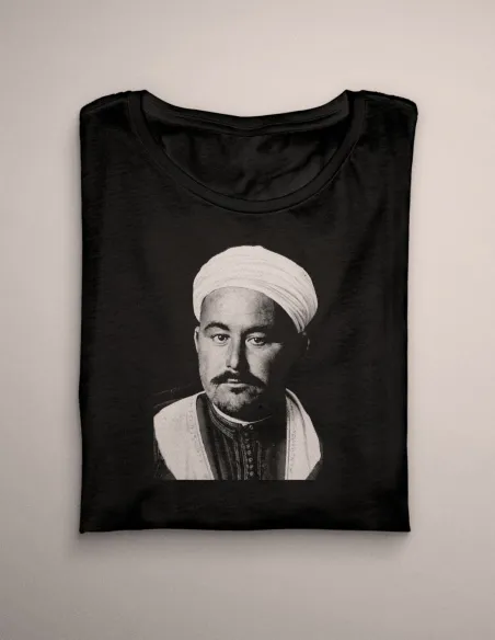Camiseta Abd el-Karim El-Khattabi diseño DTF semitono en algodón 100%