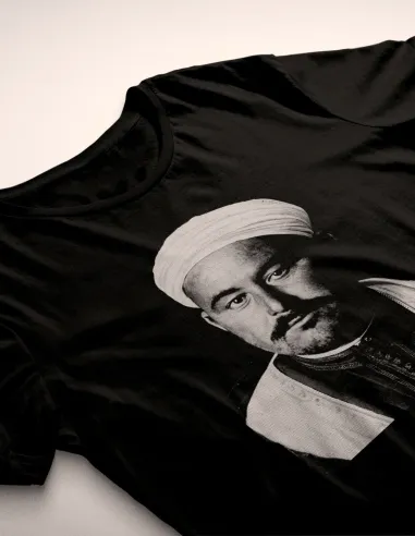 Camiseta Abd el-Karim El-Khattabi diseño DTF semitono en algodón 100%