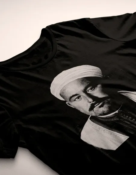 Camiseta Abd el-Karim El-Khattabi diseño DTF semitono en algodón 100%