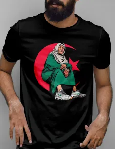 Camiseta Mujer Mayor Argelina vista frontal con diseño swag cultural
