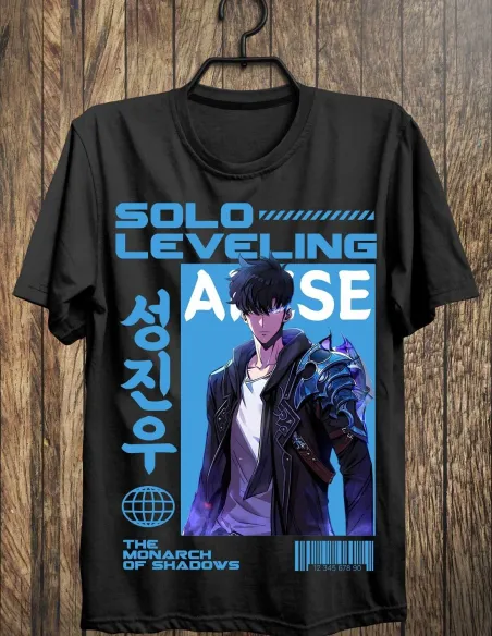 Camiseta Solo Leveling en impresión DTF 100% algodón 165g
