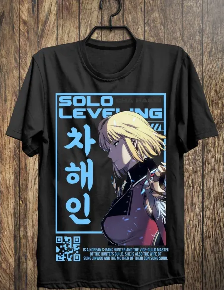 Camiseta Solo Leveling en impresión DTF 100% algodón 165g