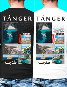 Camiseta Tánger Marruecos con impresión DTF
