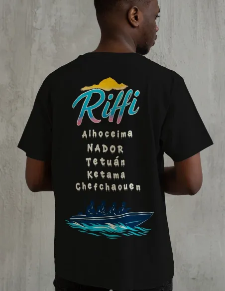 Camiseta Riffi con diseño DTF y bordado amazigh exclusivo