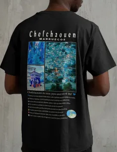 Camiseta Chefchaouen Marruecos diseño DTF 2