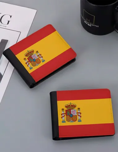 Cartera con Bandera Española – compartimentos interiores