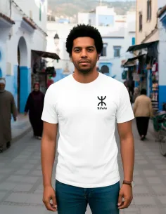 Camiseta Riffi Feared Everywhere con bordado Amazigh y palabra Rifeño 2