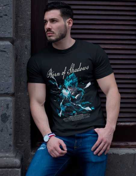 Camiseta Born of Shadows camiseta negra anime