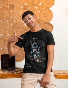 Camiseta Born of Shadows negra diseño anime 2